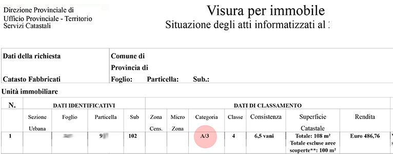 categorie catastali